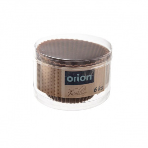 Forma de silicon pentru briose set de  6 buc, HAPPYMAX.RO  Forma briose, Orion, Silicon, 6 piese, 5.5 cm, Maro  forma silicon briose, tava briose, tava silicon briose, 