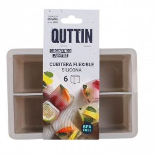 Forma silicon flexibil pentru 6 cuburi gheata, uz alimentar, 16,5x11,5x5 cm, Happymax