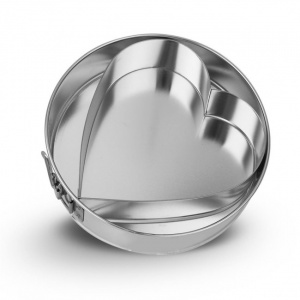 Forma tort detasabila-Inima,  happymax.ro Forma tort detasabila, diametru 24 cm, inaltime 6,5 cm-Inima, forma de tort detasabila, Forma inima detasabila pentru tort, forma de tort detasabila inima