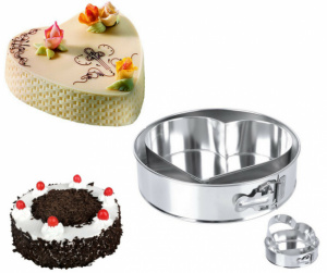 Forma tort detasabila-Inima,  happymax.ro Forma tort detasabila, diametru 24 cm, inaltime 6,5 cm-Inima, forma de tort detasabila, Forma inima detasabila pentru tort, forma de tort detasabila inima