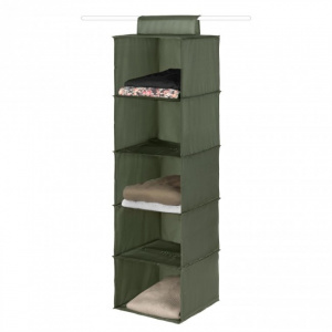 Organizator vertical cu 5 compartimente pentru bara de haine 30x30x105 cm-Greentex