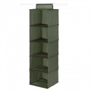 Organizator vertical cu 5 compartimente pentru bara de haine 30x30x105 cm-Greentex