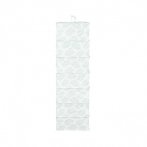 Organizator vertical textil, etajera suspendata 7 compartimente 105x30x15 cm-Palma, raft vertical flexibil cu 7 compartimente etajera materila textil, etajera textila, etajera verticala bara sifonier, etajera verticala pentru sifonier, organizatoare stend