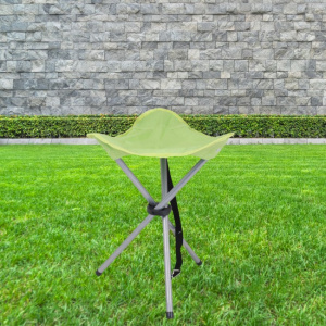 Scaun trepied, model taburet camping, pliabil Oxford, verde
