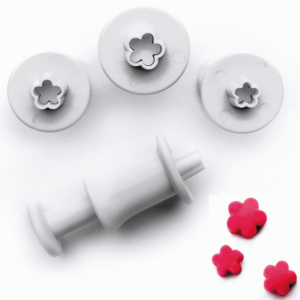 Set 3 forme-decupatoare pentru fondant,martipan-Floricele-Ibili
