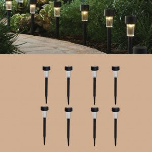 Set 8 lampi solare de gradina - 26 cm