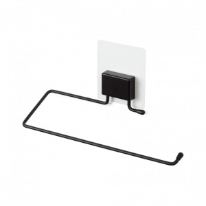 Suport de perete prosoape cu autoadeziv, otel+ABS, waterproof, 25,5 X 6,5 X H.14,5 cm, Bestlock Magic Black