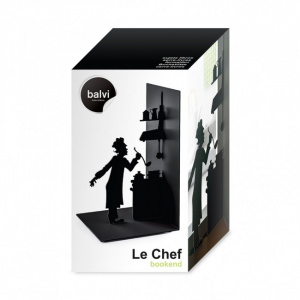 Suport lateral pentru carti-Chef, suport lateral de carti pentru etajere, polite sau birou