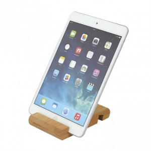 Suport pentru tableta sau telefon, bambus, 12,5x8x2 cm, Be mix