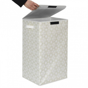 Cos cu capac pentru rufe murdare, 1 compartiment, 60x35x30 cm, Happymax, Cos rufe, Cos depozitare rufe, Cos rufe cu capac, Cosuri pentru rufe murdare, Organizare rufe, Cos haine murdare, Cos depozitare baie, Cosuri estetice pentru rufe, Solutii depozitare
