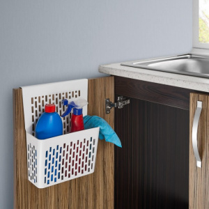 Cos depozitare pentru usa dulap, 25,5x11x32,5 cm, Zenith, alb