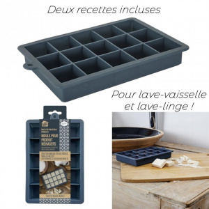 Forma de silicon pentru sapun, 15 cuburi, 18x12,5x2,6 cm, Happymax