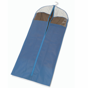 Husa pentru protectia hainelor lungi pe umerase-BLOOM-albastru 60x137cm