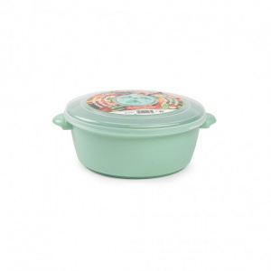 Oala cuptor microunde rotund -1,5 l - Verde