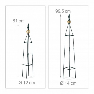 Obelisc plante cataratoare, tip Piramida, set 2 bucati, obelisc piramida, spalier plante, obelisc pentru flori, spalier pentru plante agatatoare, spalier pentru flori