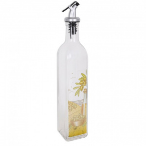 Oliviera sticla cu dop picurator 500 ml-Happymax  oliviera ulei si otet, set oliviera bucatarie, set oliviera, accesorii bucatarie tip produs oliviera, Oliviera cu 4 recipiente pentru condimente,sticla ulei si otet