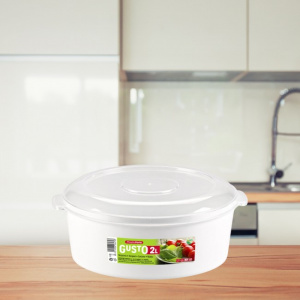 Recipient cuptor microunde rotund -2 litri