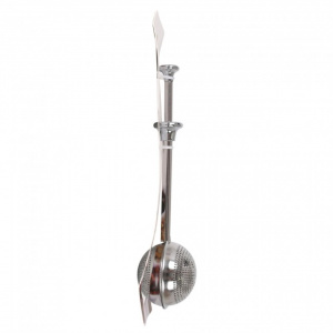 Recipient inox infuzie ceai cu buton deschidere, 18,5x5cm, Happymax , infuzor glisant, infuzor plante aromatice, infuzor plante medicinale,infuzoare si strecuratoare ceainice si accesorii ceai