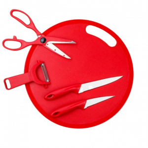 Set 5 piese tocator, cutite, foarfeca si peeler