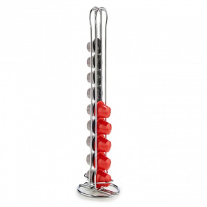 Suport inox vertical, 20 capsule mici Nespresso. Organizator capsule cafea Nespresso. 