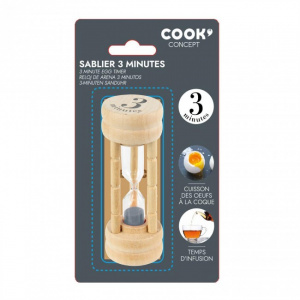 Timer bucatarie, cronometru, clepsidra lemn - 3 minute