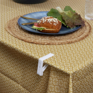 Cleme prindere fata de masa-set 4 bucati, alb