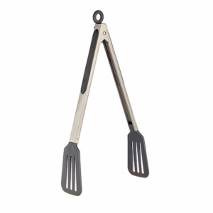 Cleste lung de bucatarie, cleste inox servire cu capete nylon-33 cm