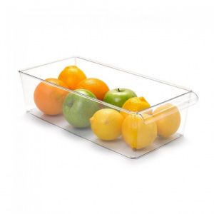 Cutie depozitare alimente in frigider, transparenta, 20x32.5x7 cm, Happymax. cutie depozitare alimente, organizator frigider, cutie plastic frigider, cutie transparenta pentru alimente, cutie depozitare Happymax, cutie 20x32.5x7 cm, organizator bucatarie 