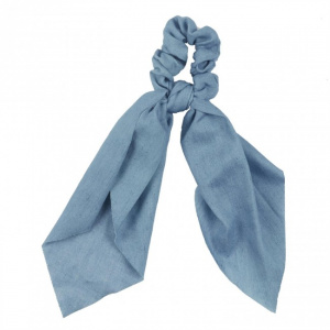 Elastic de par cu esarfa, 6x32 cm, textil, bleu, Happymax