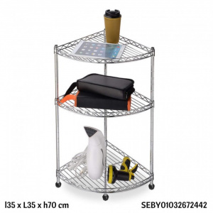 Etajera cu 3 rafturi pentru colt, coltar otel cromat-Confortime. happymax.ro Coltar otel cromat cu 3 rafturi,Etajera coltar cu 3 rafturi Rafturi pentru colt cu 3 niveluri Etajera pentru colt cu 3 polite Suport coltar cu 3 etaje Etajera colt cu 3 placi Org