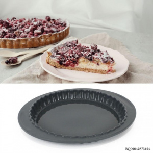 Forma copt silicon pentru tarta, structura metalica 24,3 cm-Quttin  tava dantelata pentru tarta, tava de copt rotunda, tava rotunda pentru tort,Forma siliconica pentru copt tarta Forma de silicon pentru tarte coapte Forma pentru tarta din silicon rezisten