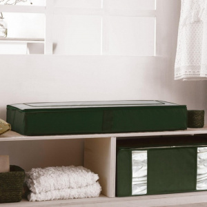 Husa plata depozitare haine si textile sub pat, in locuri inguste  107x46x16 cm-Greentex