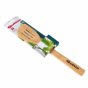 Lingura de gatit perforata din lemn de bambus 33 cm-Quttin, happymax.ro Lingura dreapta din lemn bambus cu orificii-Quttin Set 2 buc. lingura lemn, lingura de lemn, linguri de lemn simple,Lingura de gatit perforata din lemn de bambus, Lingura de gatit din