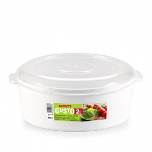 Recipient cuptor microunde rotund -2 litri