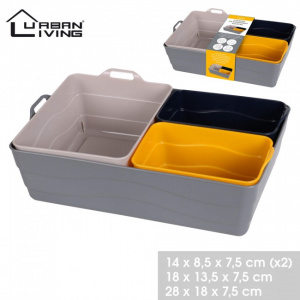 Set 4 cutii depozitare tip cos