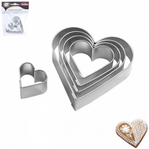Set de 5 forme decupare aluat - inima HAPPYMAX.RO