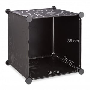 Sistem rafturi modulare 8 compartimente negru-design