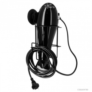 Suport cu ventuza pentru uscator de par Bestlock Black