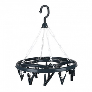 Uscator de rufe cu 18 carlige, rotund, 30X40 cm, gri