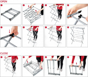 Uscator rufe pliabil, vertical, telescopic, extensibil - Gobi