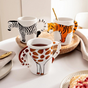 Cana dolomit 3D, 300 ml, 8x16x10 cm, tigru, Happymax, cani decorative, cana tigru 3D, cana dolomit Happymax, cana ceramica safari, cana de colectie, cana pentru cafea si ceai, cani cu animale, cani cu design de tigru, cana de 300 ml, cana cu design exotic
