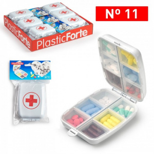 Caseta medicamente pentru calatorie, 12 compartimente