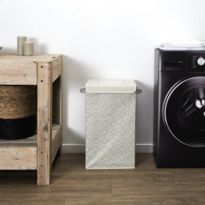 Cos cu capac pentru rufe murdare, 1 compartiment, 60x35x30 cm, Happymax, Cos rufe, Cos depozitare rufe, Cos rufe cu capac, Cosuri pentru rufe murdare, Organizare rufe, Cos haine murdare, Cos depozitare baie, Cosuri estetice pentru rufe, Solutii depozitare
