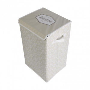 Cos cu capac pentru rufe murdare, 1 compartiment, 60x35x30 cm, Happymax, Cos rufe, Cos depozitare rufe, Cos rufe cu capac, Cosuri pentru rufe murdare, Organizare rufe, Cos haine murdare, Cos depozitare baie, Cosuri estetice pentru rufe, Solutii depozitare