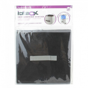 Cos textil, cub pentru depozitare-negru, Cosuri textile pentru organizare, Cutii de depozitare textile, Cosuri de depozitare pentru haine, Cosuri textile pliabile, Cosuri pentru organizare in casa, Cutii textile pentru depozitare, Cosuri pentru depozitare