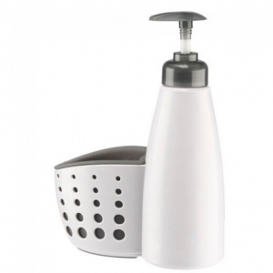 Dozator detergent lichid, cu spatiu pentru burete, 19 cm, Quttin, dispenser detergent vase, dispenser sapun, dispenser sapun lichid, Dozator sapun lichid, dozator detergent lichid