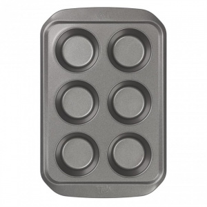 Forma copt, tava pentru 6 briose, acoperire Whitford Xylan 31x20,4x3,4cm-Tala. tava briose 6 alveole, tava pentru briose cu 6 compartimente, tava 6 briose, Tava antiaderenta briose, 6 forme