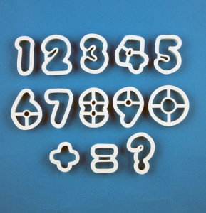 Forma cutter fondant, martipan model cifre, decupator cifre, set 13 buc-PME