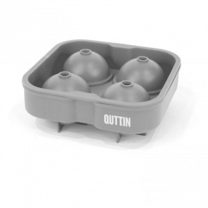 Forma silicon pentru 4 bile gheata, silicon flexibil uz alimentar, 12,5x12,5x4,75 cm, Happymax