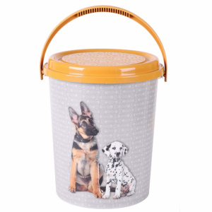 Galeata cu capac pentru hrana animale companie Dogi